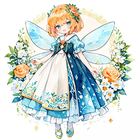 Color anime illustration in rough style drawn by children,   (PastelColors:1.3)、(Cute illustration:1.3)、(watercolor paiting:1.3)
Detailed background、1girl in、Smile with open mouth、Beautifully detailed、Moya、colourfull、marble、Particles of light、patterns、
Det...