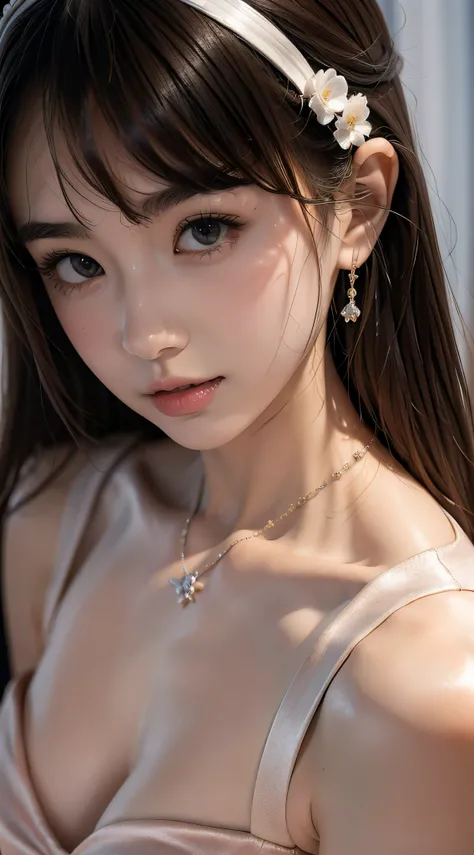 Best Quality, Masterpiece, High Resolution, 1girl, Porcelain Dress, Hair Accessories, Necklace, Jewelry, Pretty Face, On Body, Tyndall Effect, Realistic, Shadow Studio, Rim Lighting, Dual Tone Lighting, (High Detail Skins: 1.2), 8k UHD, dslr, soft light, h...