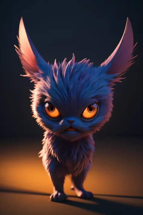 generate a high-quality 3d image of cute monsters using advanced rendering and modeling techniques. use the following software f...