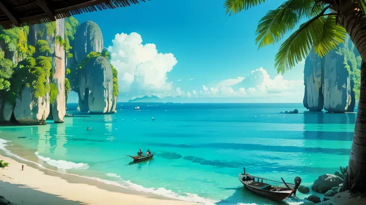 view of the beautiful sea in Thailand