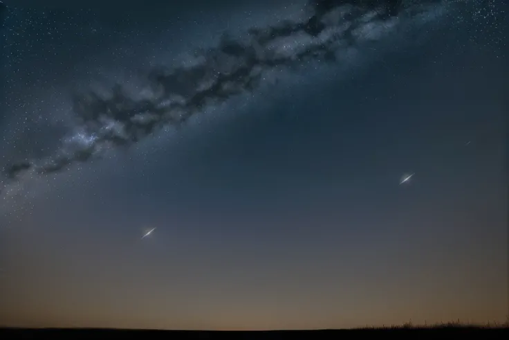 Stars emerging: First glimpses of stars twinkling in the darkening sky.