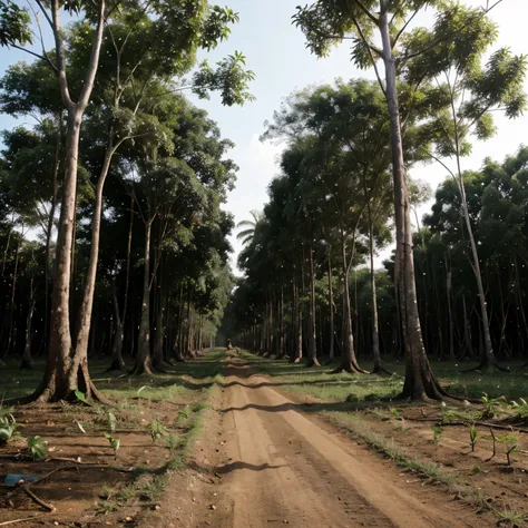 Rubber tree plantation