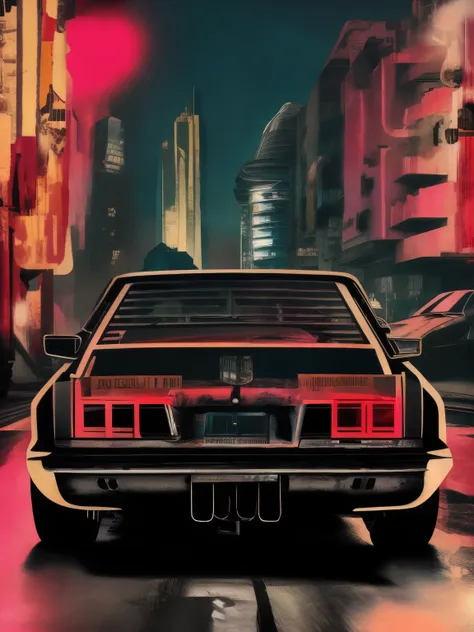 coche retro cyberpunk