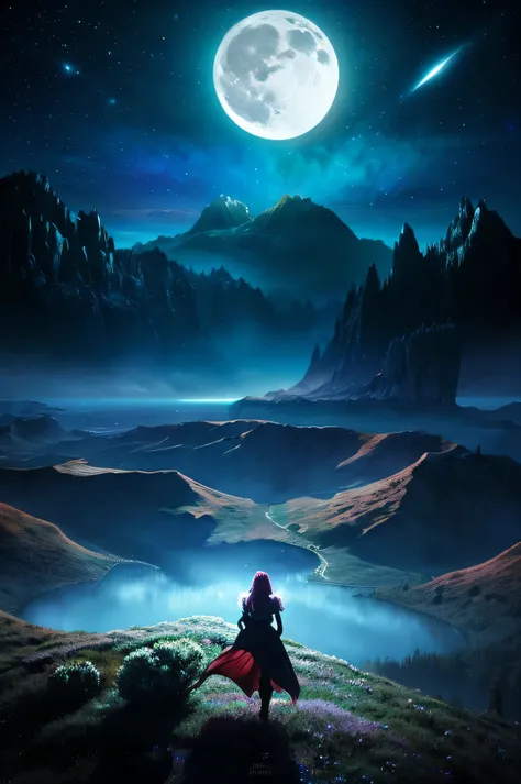 fantasy dream landscape moon