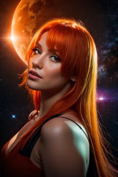 Visions of an orange-haired female singer who sings in a living universe.