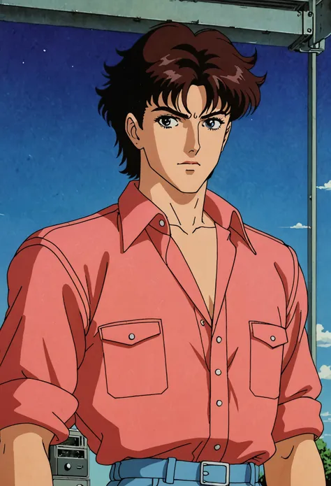 80s anime screencap,cool Mens, anime comic