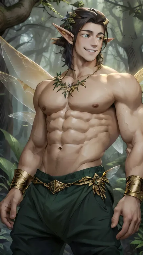 ((best quality)), ((masterpiece)), (detailed), perfect face,Male Body,Perfect Body,Body,Sixpack,perfect Abs,Whole Body,Male face,Whole Body,King,Golden outfits,black hair,shirtless,handsome,arms muscle,Using power,green eyes,powerful man, Golden loincloth,...