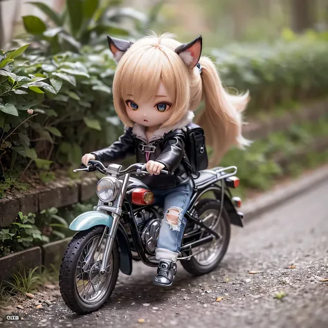 
Chibi wildcat girl rides a bicycle