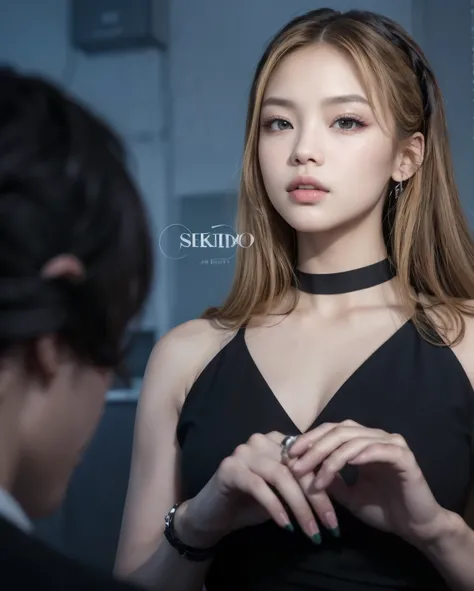 Kim Jennie negro rosa con un vestido negro tiene las manos juntas, dior campaign, sha xi, Sk, bokeh german art 8k, ((sobresaturado)), imagen filtrada, 4k fashion shoot, 4k ], 4k], luz tenue.4k, beauty campaign, Photoshoot, Jennie rosa negra, inspirado en K...