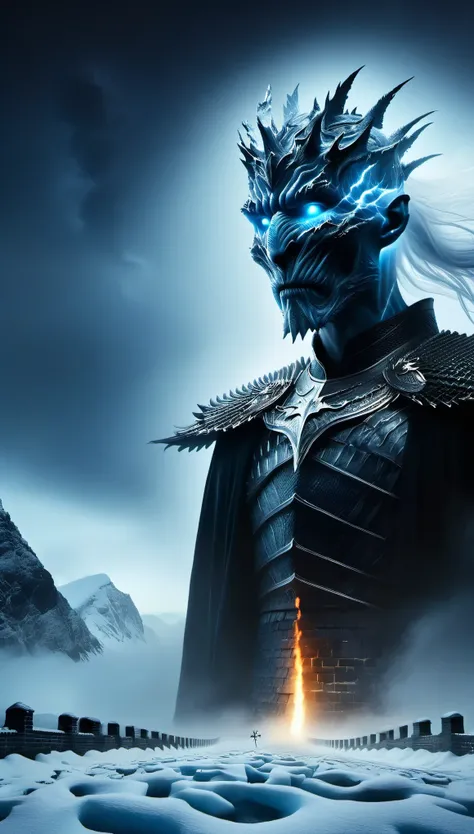 role conception，portrait，The appearance of the Night King is full of mystery、Cold and strong sense of power，The appearance of the Night King is very unique。His face is like a withered bone，Gives people a dead and cold feeling。His figure is like a long swor...