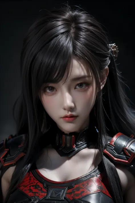 Masterpiece,Game art,The best picture quality,Highest resolution,8K,(Portrait),Unreal Engine 5 rendering works,(Digital Photography),((Portrait Feature:1.5)),
20 year old girl,Short hair details,With long bangs,(The red eye makeup is very meticulous),(With...