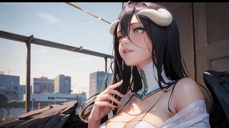 albedo, ((obra de arte、alta qualidade、super obra-prima、mais alta qualidade、super high resolution、cinematographic , 8k、 (retrato ...