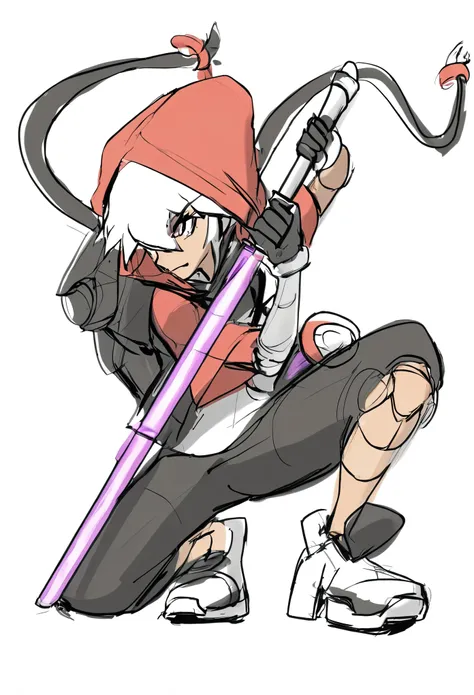 Drawing of a man holding a sword and hat, Kushat Kenzi, katana zero video game character, Guilty gear art style, gainax anime style, main character 👀 :8, Cartoon rendering art style, Haruno Sakura, Akihiko Yoshida, Haruno Sakura is in slug sage mode, main ...