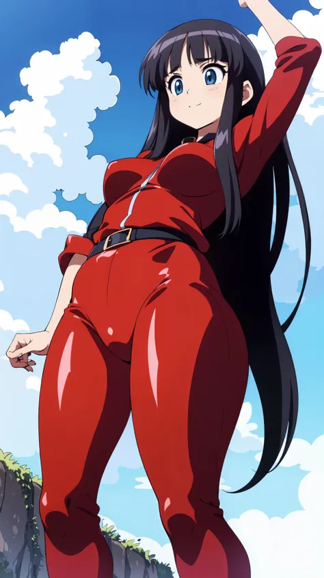 high quality photo of a woman, detailed face, <3, over head view, short, oppai ratio, anime, long legs, long hair, tight clothes