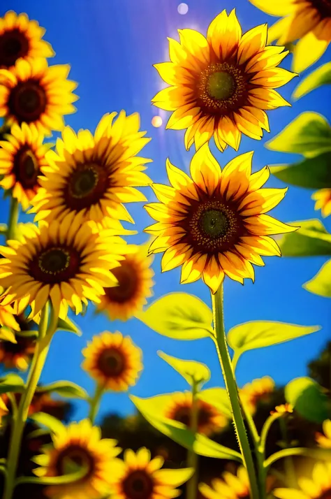 sunflower, Its messy, one stalk, a flower, floating, lots of pollen, Editorial photo, wide angle, soft focus, movie lighting, Explore the interplay between light and shadow, Low-contrast film, 4k