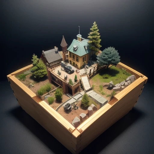 3598年Mars realistic model, (split ends, original photo, best quality, masterpiece:1.4),Steampunk Cyberpunk 6820 City,(CyberpunkMars light:1.3), Mars (related to land),(in a small nature box:1.3),Isometric, small nature, landscape on foundation,landscape,