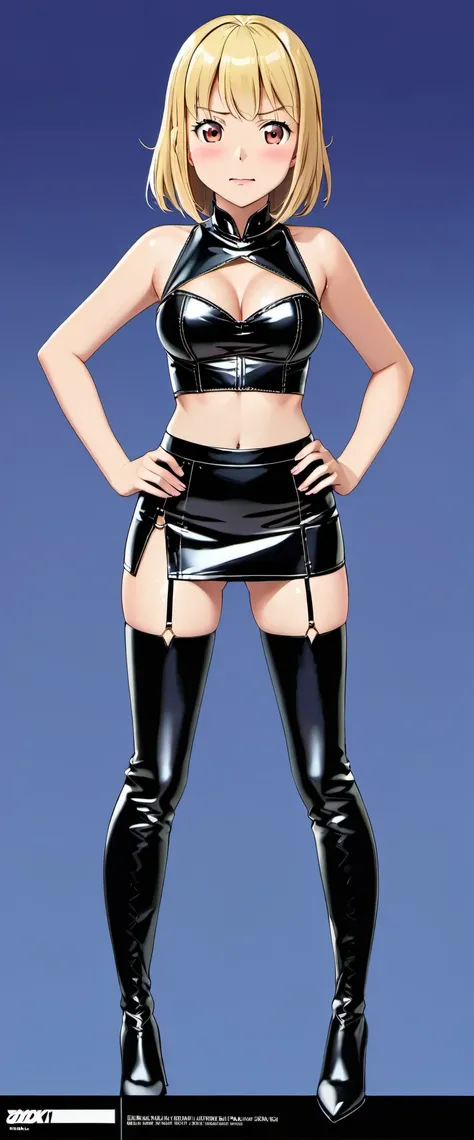 High resolution, adult woman , good lighting, despicable, , (No nudity), (((レザータイトmini skirt))), ((tight leather top)), (((leather thigh high boots))), (garter belt), abdomen only, (wet shorts),  ,  cute face, I&#39;m embarrassed and blush, humiliating, ((...