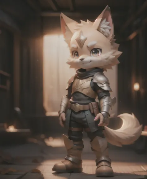 1boy,boy,solo,furry,kemono,pupils,bright_pupils,a tail,armored_boots,shoulder_armor,