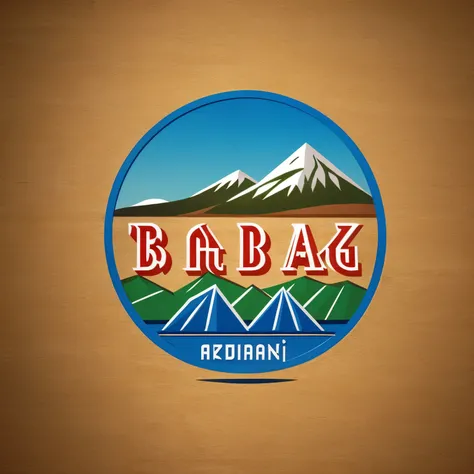 With AI, I want a logo that is about barbecue and a restaurant. The name of the restaurant is Taraz, which is inspired by the symbol of a mountain in Iran, next to the mountain and in the plain, combined with spring colors.