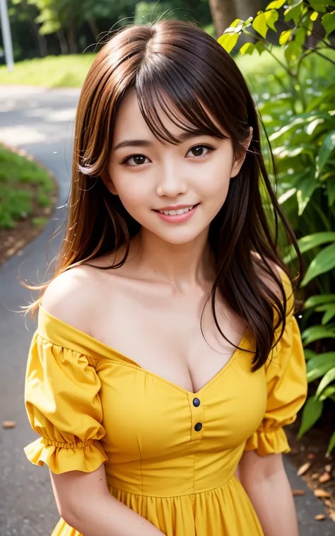 highest quality, figure, super detailed, finely, High resolution, 8k wallpaper, 完璧なダイナミックな構figure, beautiful skin, (big eyes), 20 year old beautiful girl, natural color lip, (sexy pose), mid chest, smile, Highly detailed face and skin texture, Detailed eye...