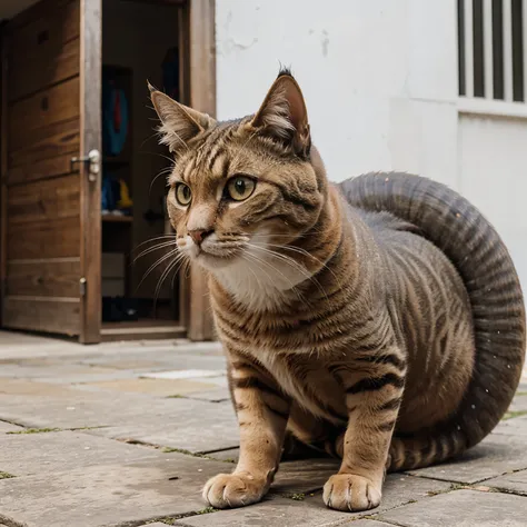 Gato caracol estilo anime 