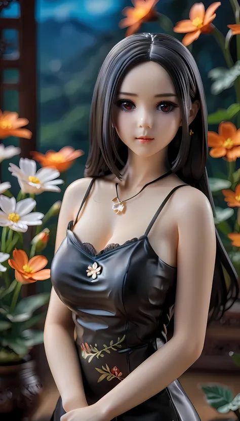 (8k、best quality、masterpiece:1.2)、super detailed、super resolution、actual、anime coloring:1.2,(1 girl)  、(black hair)、long hair,st...