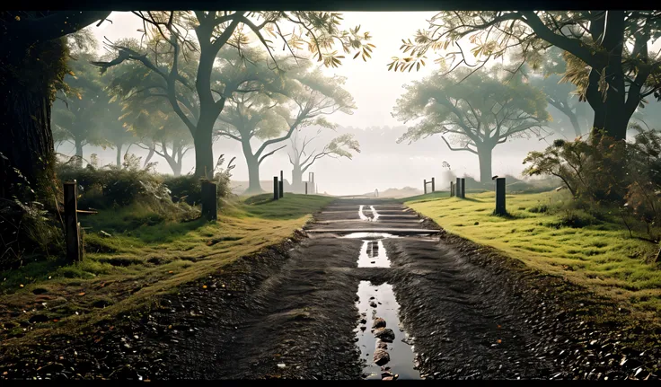 ((melhor qualidade)), ((obra de arte)), (detalhado), estrada, rodovia, in the wood, road, vazio, liminal space surreal, cinematic, wide shot, frame, lua, cinematic, realista, far, dark, full , 16mm, horizontal, trapper, Gothic, stabilishing shot, no closeu...