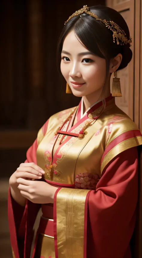 A high quality, octane rendered image of a charming solo female figure named Feiyufu, set in an epic, cinematic ancient China environment. The Ultra HD image showcases a depth of field effect, highlighting the cute and delicate features of her face. Her sm...