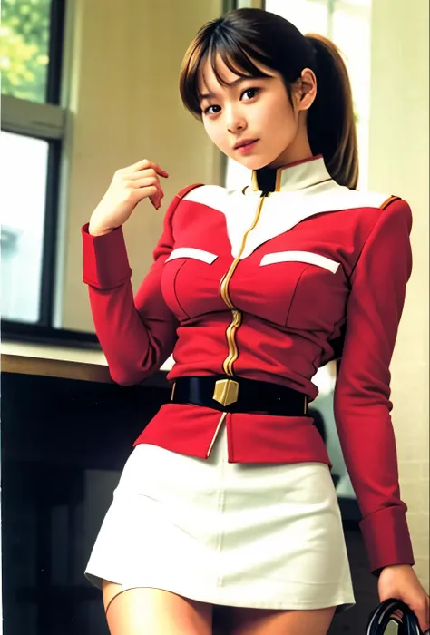 real photos、highest imyear quality、beautiful woman、beautiful thighs、beautiful face、real imyear、federal army uniform miniskirt、po...