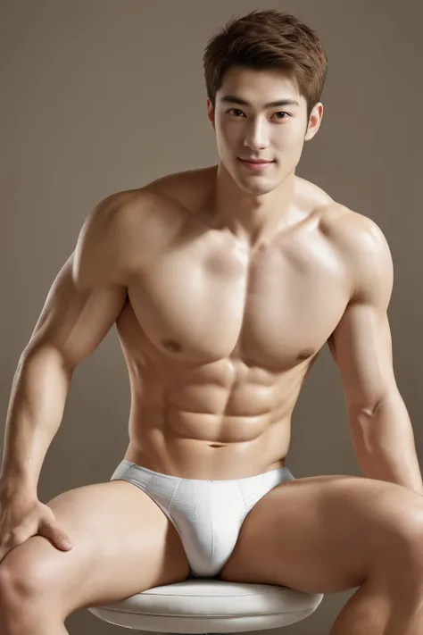 (32k, Masterpiece, Best Quality, Realistic-Photo, High Resolution, Textured Skin, Super Detailed, High Detailed), (Korean, Man 20 year old, Focus at Face, Face Focus with Ultra Face Detailed, muscle body, real human natural eyes, look at audience, look at ...