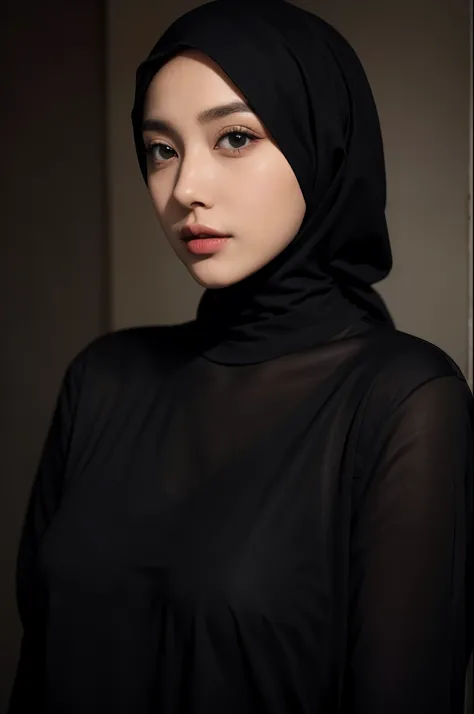  ((Masterpiece, best quality, photography, detailed skin, realistic, photo-realistic, 8k, highly detailed, full length frame, High detail RAW color art, diffused soft lighting, shallow depth of field, sharp focus, hyperrealism, cinematic lighting, hijab, a...