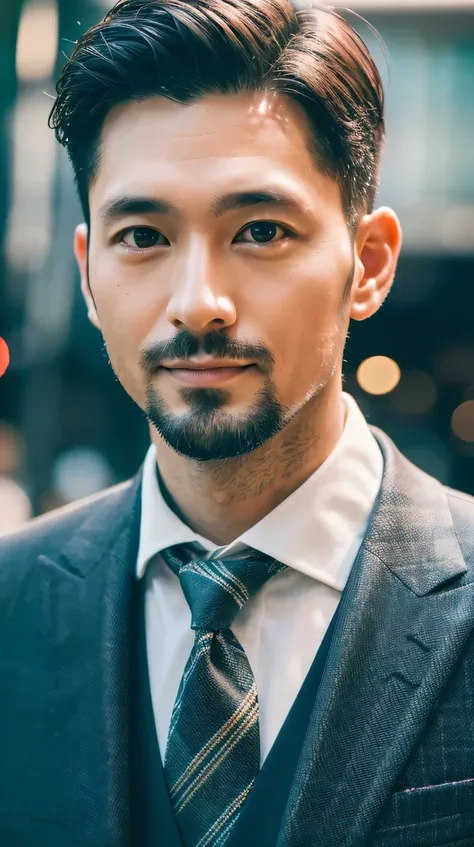 (RAW photo, highest quality)(8k, highest quality, masterpiece: 1.2), Super detailed, super resolution, (realistic, realistic photo: 1.37) Tokyo, 30 generation men, Japanese, suit