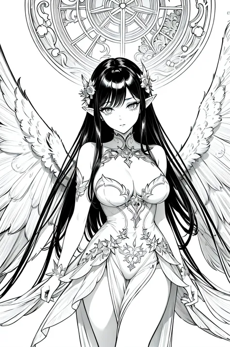 A dark fairy with beautiful wings in an anime art style.. Las alas deben ser ultradetalladas y fascinantes., Parecido a una obra de arte. This dark fairy should exude a sexy and mysterious aura., con un toque de elementos NSFW. She should be portrayed wear...