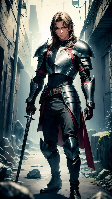 (8k, RAW photo, 最high quality, masterpiece:1.2), High-definition RAW color photo, Professional photo shoot, cinematic light, RPG design, dark fantasy graphics, Humanoid monsters, level 7 thief, ((full body shot)), (((man in leather armor))), man with a dag...