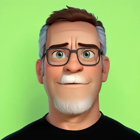 Homem de 40 anos no estilo Disney Pixar, alta qualidade, melhor qualidade