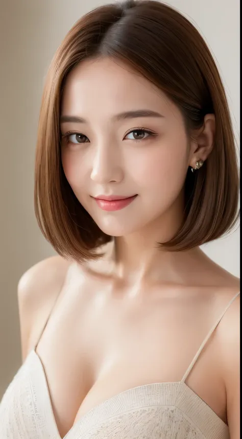 ((highest quality, 8k, masterpiece: 1.3)), 1 girl, The beauty of slim abs: 1.3, (hairstyle casual, big breasts: 1.2),good: 1.1, super detailed face, delicate eyes, double eyelid, smile, Home,big breastsk,cleavage