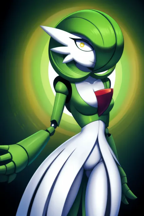 Gardevoir, empty eyes, spiral eyes, enchanted, entranced, hypnotized, robot joints