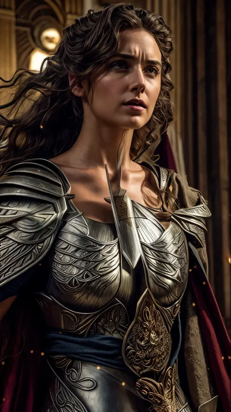 ana de armas as joan of arc, blond, still from a live action movie, biblical epic movie, imogen poots as a holy warrior, scene from live action movie, still from a fantasy movie, film still of gal gadot, still from the movie, screenshot from a movie, film ...