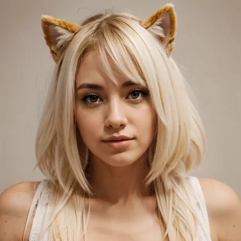 chica furry de pelo blanco