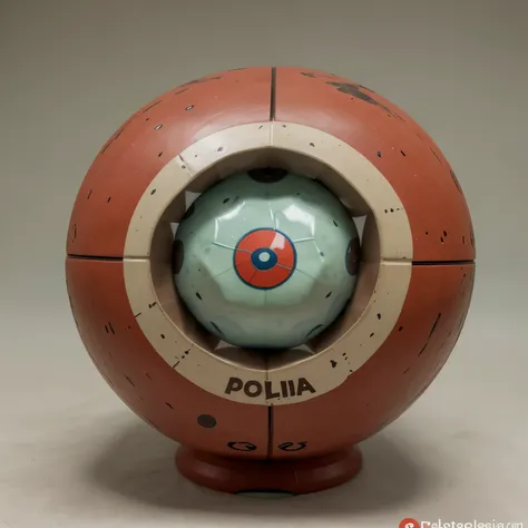 Pokebola (realista) inspirada en la cultura maya 