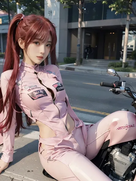  (realistic:1.5), 8k, Super delicate beauty, 1 girl, intricate motorcycle details, (short: 1.3), (highest quality: 1.0), (Super high sharpness: 1.0),（Beautiful and delicate depiction of eyes）,unreal engine:1.4, photorealistic:1.4, skin texture:1.4, masterp...