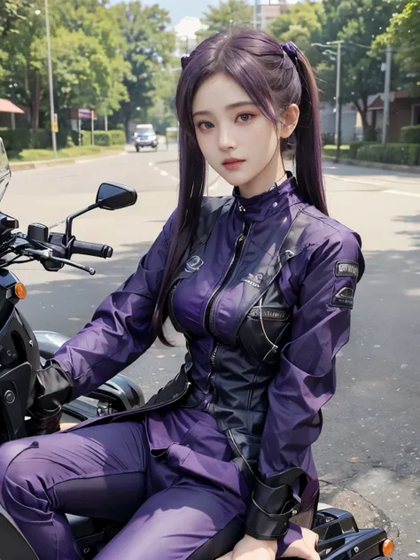  (realistic:1.5), 8k, Super delicate beauty, 1 girl, intricate motorcycle details, (short: 1.3), (highest quality: 1.0), (Super high sharpness: 1.0),（Beautiful and delicate depiction of eyes）,unreal engine:1.4, photorealistic:1.4, skin texture:1.4, masterp...