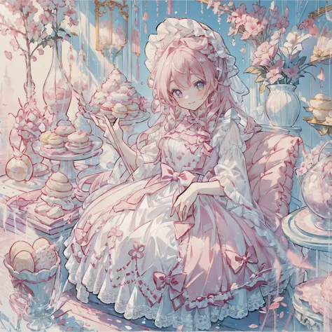 ((exquisite, beautiful, very detailed, masterpiece, high quality, confused, high resolution, full hd, 16k)),((巨大なpastel colourのマ...