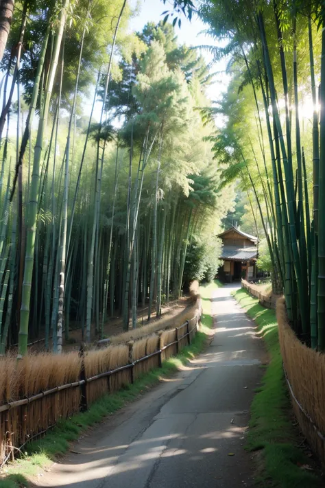 Landscape bamboo embroidery 4k