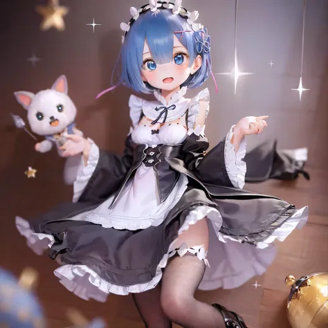 A 5 year old girl named Rem, It is depicted in (((((((baby))))))) style, with beautiful and detailed eyes, lips, and the face. Artwork must be of the highest quality, Sharp focus and ultra-detailed rendering. Color palette should be bright and vibrant.  Me...