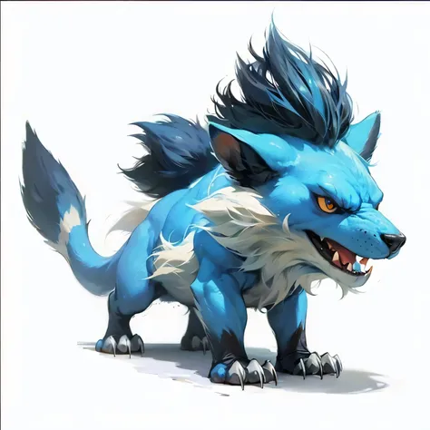 Animal, angry, blue, 