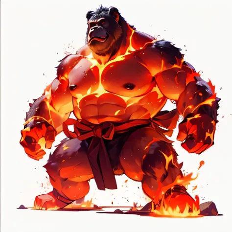 Bear, animal, sumo, lava, gorilla