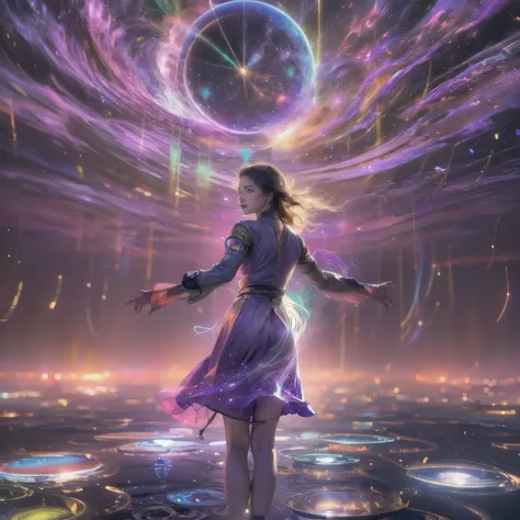 (best quality,4k,8k,highres,masterpiece:1.2),ultra-detailed,(realistic,photorealistic,photo-realistic:1.37),time travel device-equipped,time-leaping,beautiful girl,stunning portrayal of time and space,retro-futuristic outfit,mysterious atmosphere,glowing d...