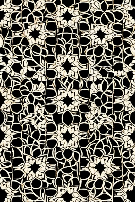 persian rug pattern　cloth　Moroccan　black and white　Medallion