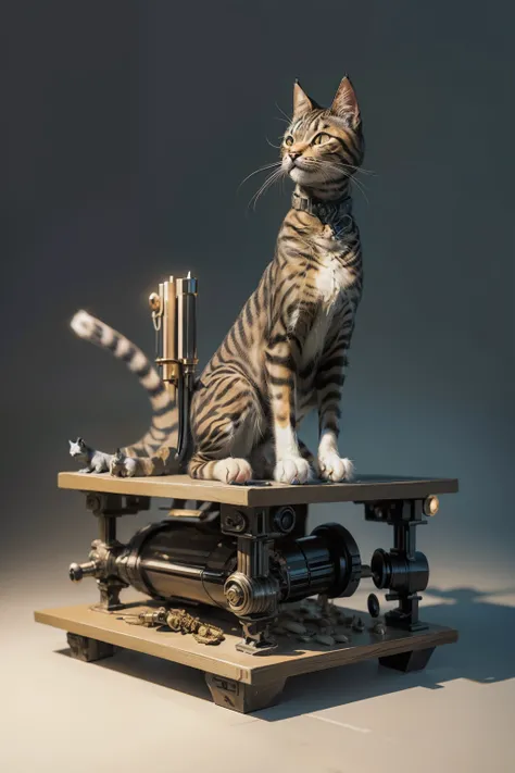 (Sculpture: Cat, Made out of Bullets --s2), (Artwork: Bullet Sculpture Cat --s2), (Creation: BulletCat Sculpture --s2), (Intricate: Bullet-constructed Feline Sculpture --s2), (Meticulous: Handcrafted Bullet-constructed Cat Sculpture --s2), (Realistic: Hype...